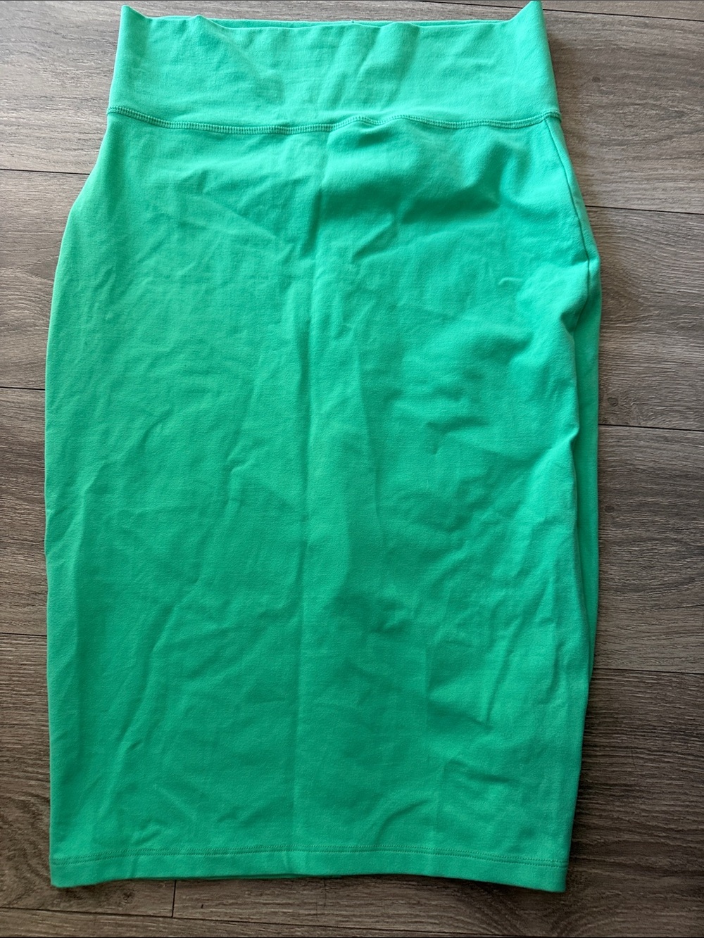 bebe Bright Green High-Waist Pencil Skirt